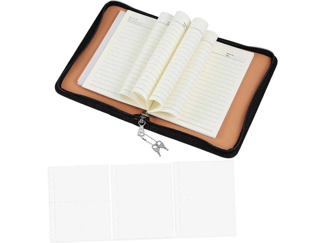 Pasta de Argolas com Zíper, Pasta Flexível para Documentos SFUSHOS