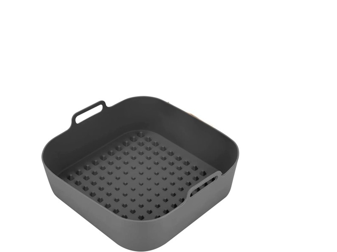 Suporte De Silicone Para Fritadeira A Ar, Grosso, Reutilizável, Quadrado, Substitui Papel Manteiga E Cesta Ar.