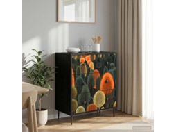 Vidaxl Baú De Gavetas Zaandam Impressão Florestal 66 X 36,5 X 76 Cm