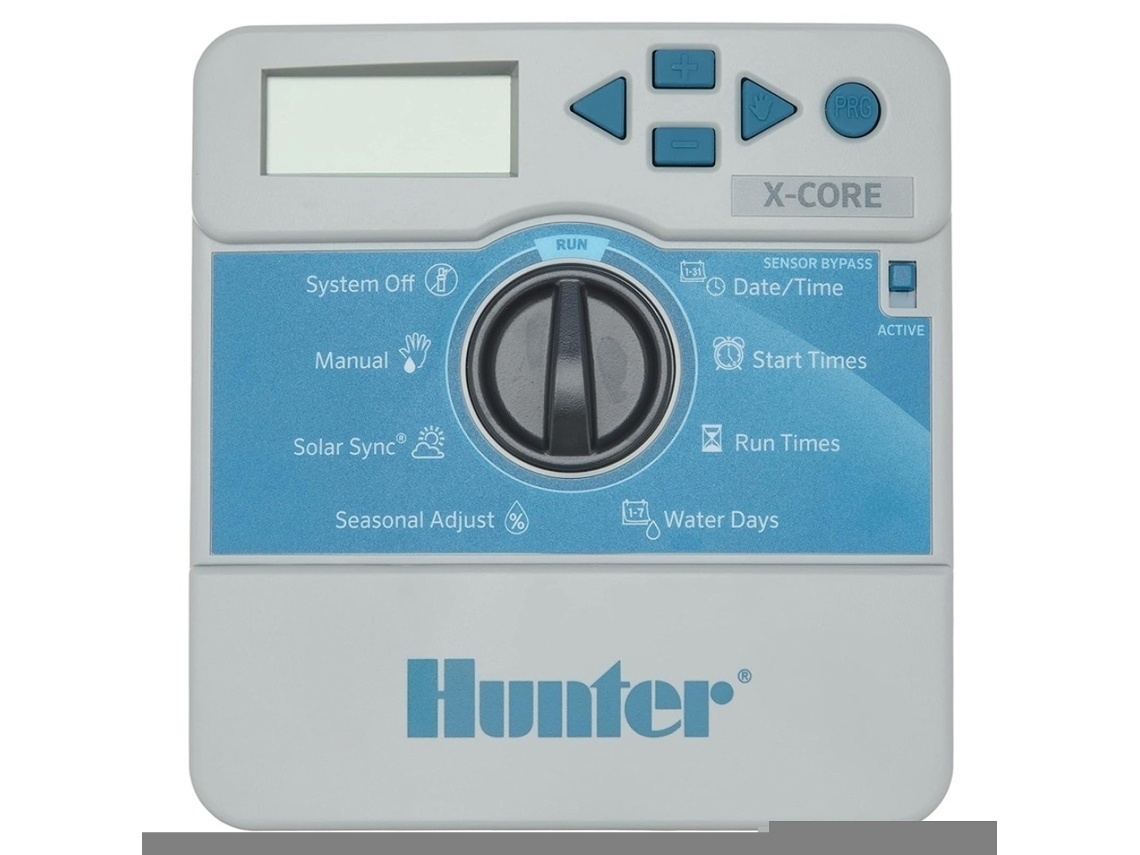 Programador elétrico de irrigação XC 201 Interior HUNTER Programador elétrico que permite controlar até 2 zonas de irrigação com válvulas solenóides
