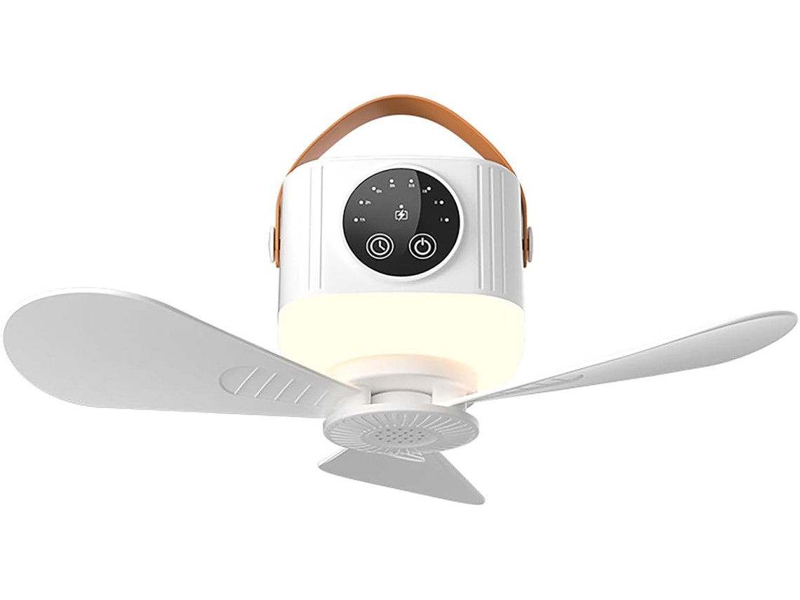 Ventilador De Teto Recarregável Via Usb Com Luz Noturna, Portátil