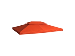 Capa de substituição para gazebo de jardim 3x4m em poliéster cor café