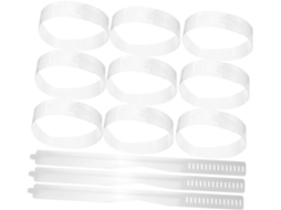 Suportes De Gola De Camisa Em Pvc Transparente, Ajustáveis, Pacote Com 100 Unidades.