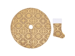 Christmas Tree Skirt, Christmas Tree Skirts Vidaxl Amarelo Tecido (150 Cm)