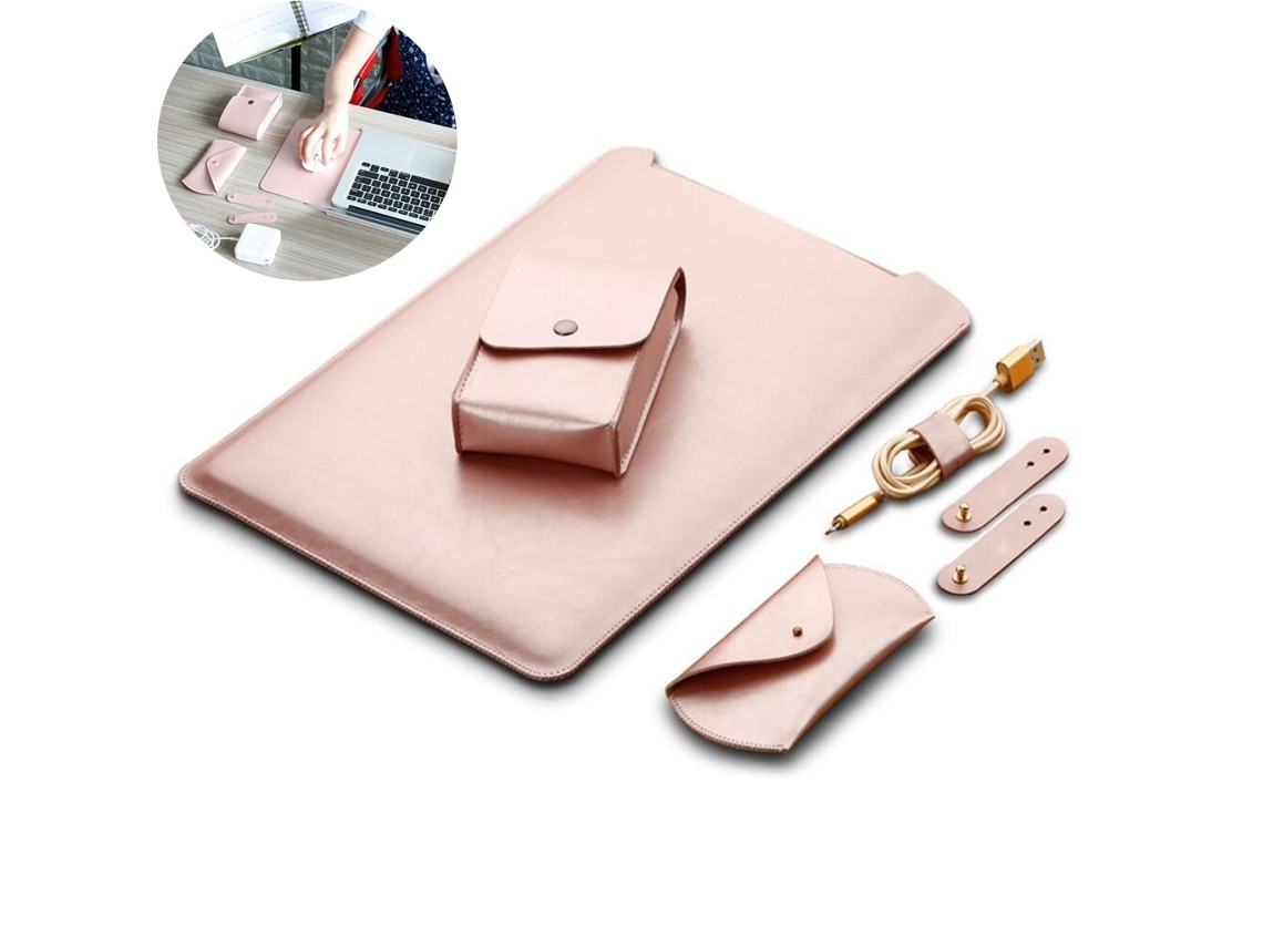 Bolsa Laptop 13,3 Polegadas, Resistente Água, À Prova Choque, Anti-arranhão, Camurça Sintética E Zíper.