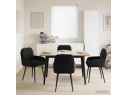 Vidaxl Cadeiras De Jantar 4 Unid. Veludo Preto 59 X 59,5 X 90 Cm
