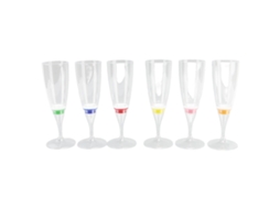 Rebe-6 Pcs Vasos De Cóctel Led Luminosos Set De Copas De Champán Creativas Para Ktv Vinos