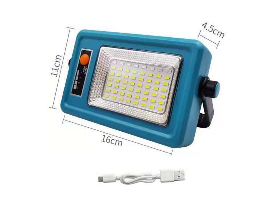 Lâmpada Solar Portátil Com Bateria De Lítio Para Camping Azul