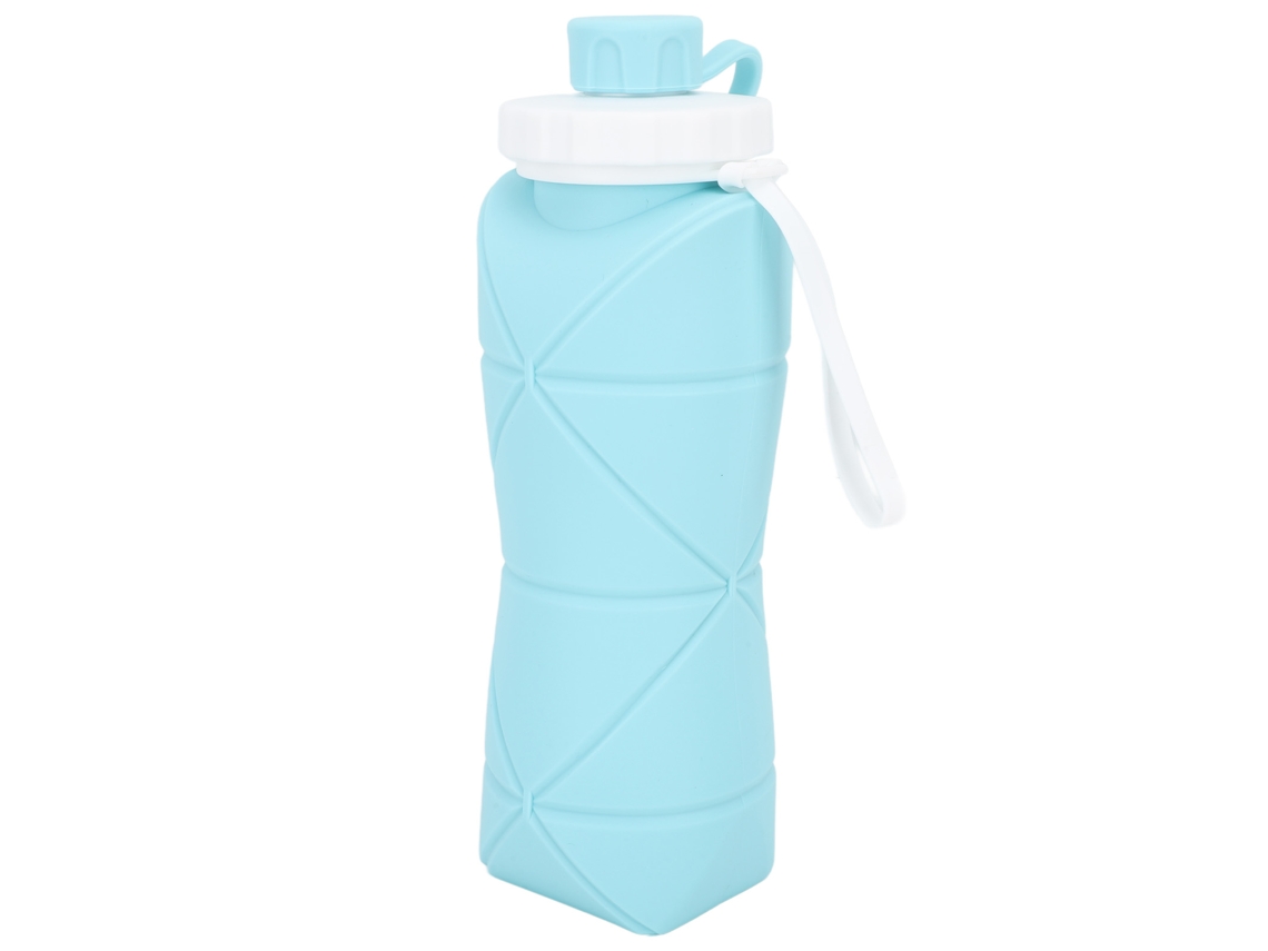 Mali garrafa de Água Silicone Plegável para Viagem Leak Proof 600ml Azul para Ginástica Hiking Esportes