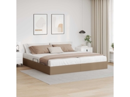 Vidaxl Estrutura De Cama Ottoman Cappuccino 200 X 200 Cm