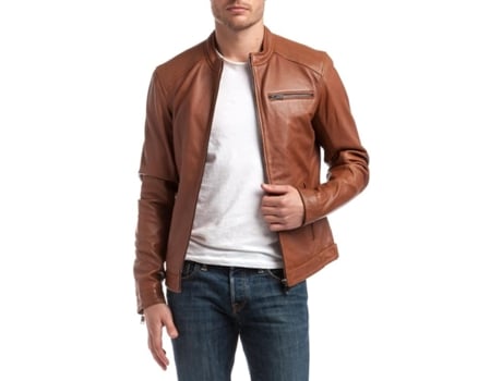Casaco De Homem Chyston Piloto Castanha Alban Pele Castanho (2xl)