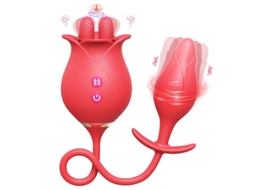 Vibrador De Massagem De Lamber A Lngua De Cabea Dupla Rosa Para Mulheres (vermelho) Bestvite