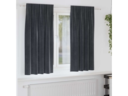 Vidaxl Cortinas Opacas 2 Unid. Cinzento-escuro 140 X 175 Cm Veludo