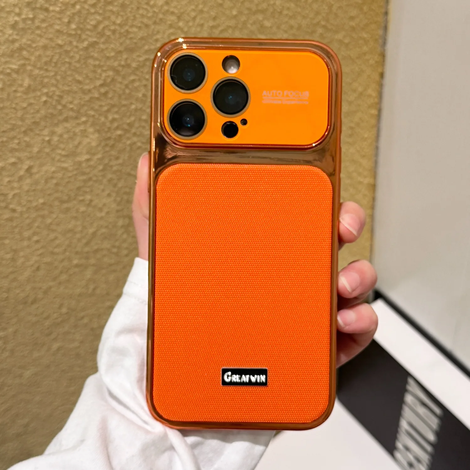 (laranja, Iphone 17) Capa Para Celular Resistente A Arranhões, Com Proteção Total Para A Lente.