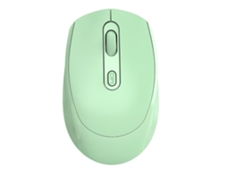 Rato Sem Fio Óptico 2.4ghz Bluetooth Modo Dual Usb 1600dpi Design Ergonômico Verde Para Computador