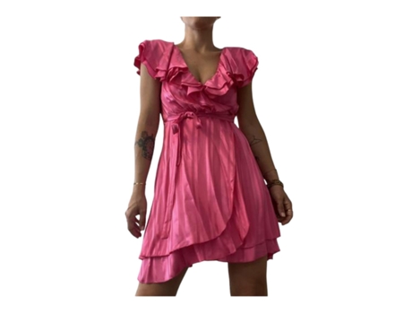 Vestido De Mulher Silvian Heach Cocktail Miskar 100 Wiskoza Rosa (l)