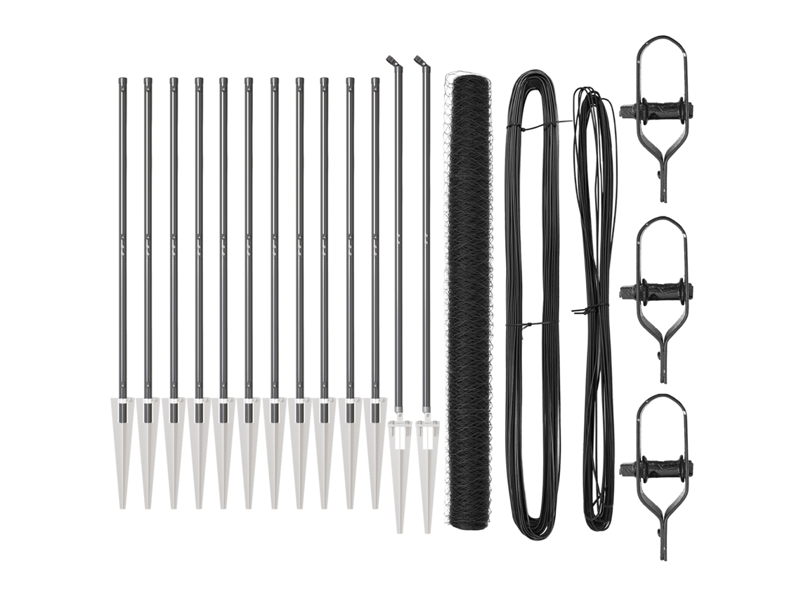 Conjunto 1 Cerca Externa Vidaxl Cinzento Aço (25 X 1,6 M)