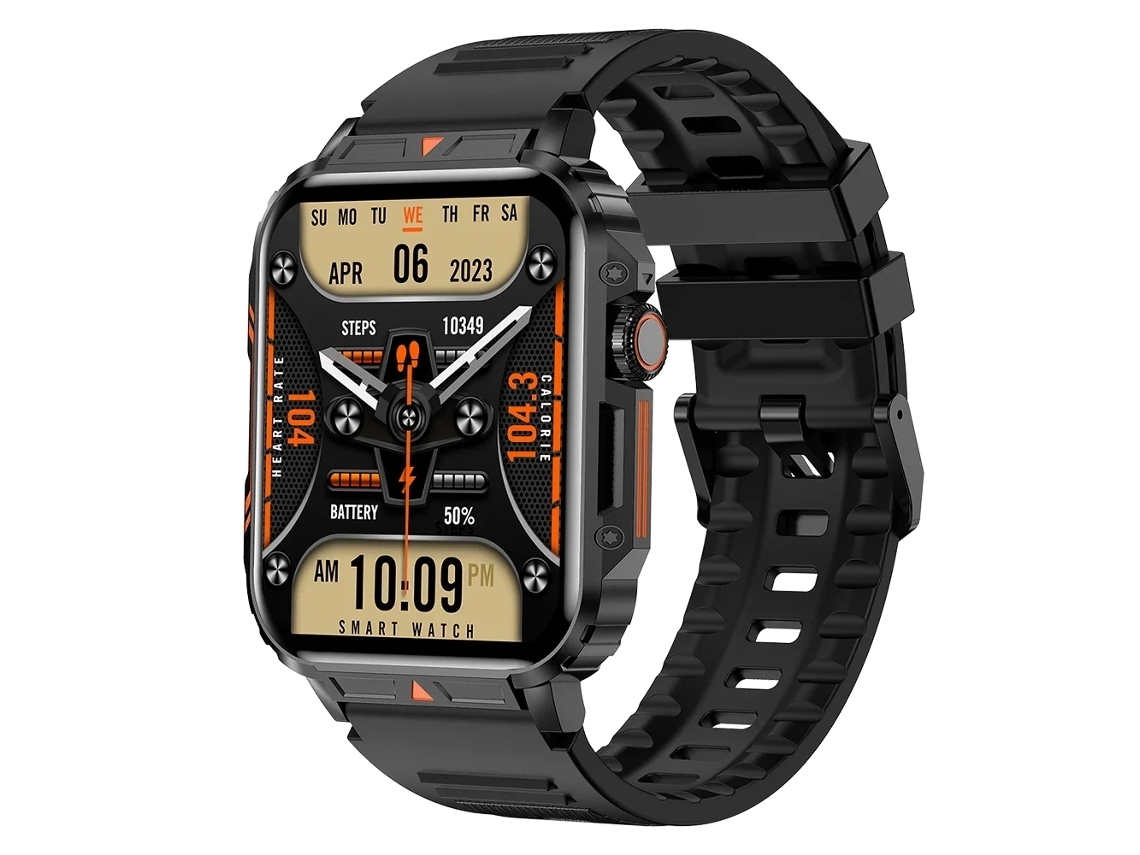 1.95 Ao Ar Livre Militar Relógio Inteligente Homens Chamada Bluetooth Smartwatch Ip68 À Prova D Água Relógios de Fitness para Android Ios