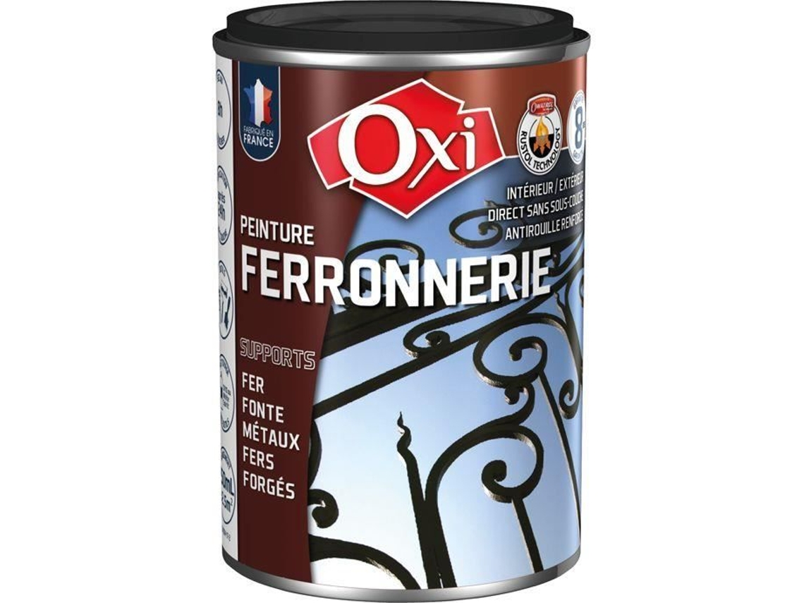 Tinta Para Ferragens Oxi 250 Ml Preto Extra Mate Antiferrugem Interior/exterior