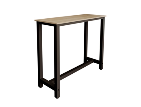 Mesa Alta Ani 120 cm Preta e Sonoma Móveis Lindos