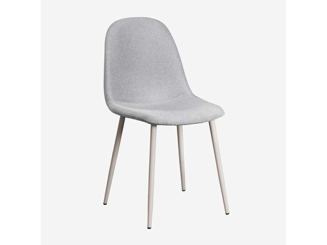 Sklum Pack De 2 Cadeiras De Jantar Glamm Poliéster  Toupeira Clarolinho Cinza Concretolinho
