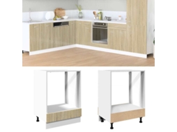 Vidaxl Armário Para Forno 60x46x81,5 Cm Contraplacado Cor Carvalho