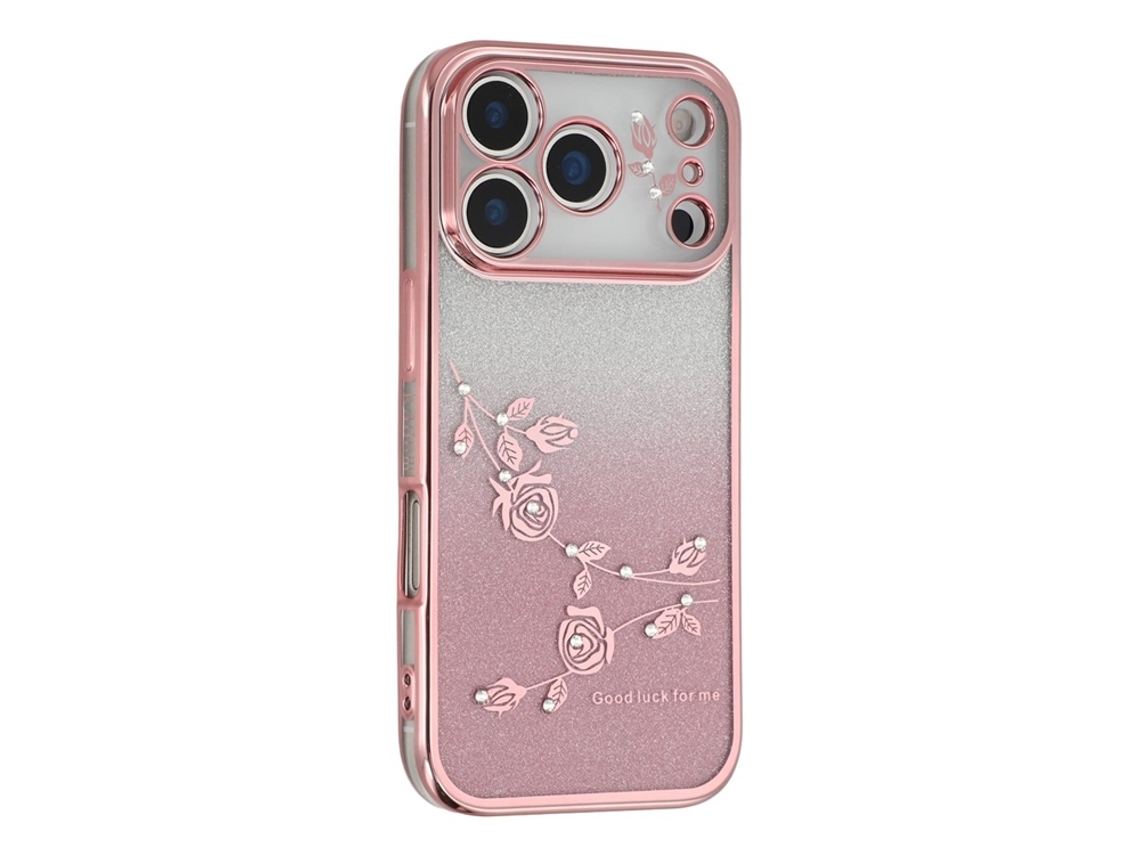 Capa Kadem Para Iphone 17 Pro, Flexível, Com Efeito Degradê - Ouro Rosa