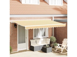 Vidaxl Toldo Retrátil Amarelo 400 X 200 Cm Tecido