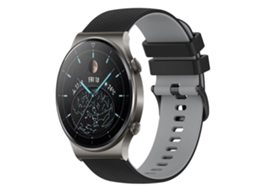Pulseira De Silicone Quadriculada Bicolor De 22 Mm Para Huawei Gt2 Pro