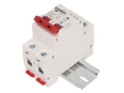 Laxiscreed Disjuntor 2p Miniatura Para Sistemas Solares, 16a, Montagem Em Trilho Din E Proteção Dc 1000v