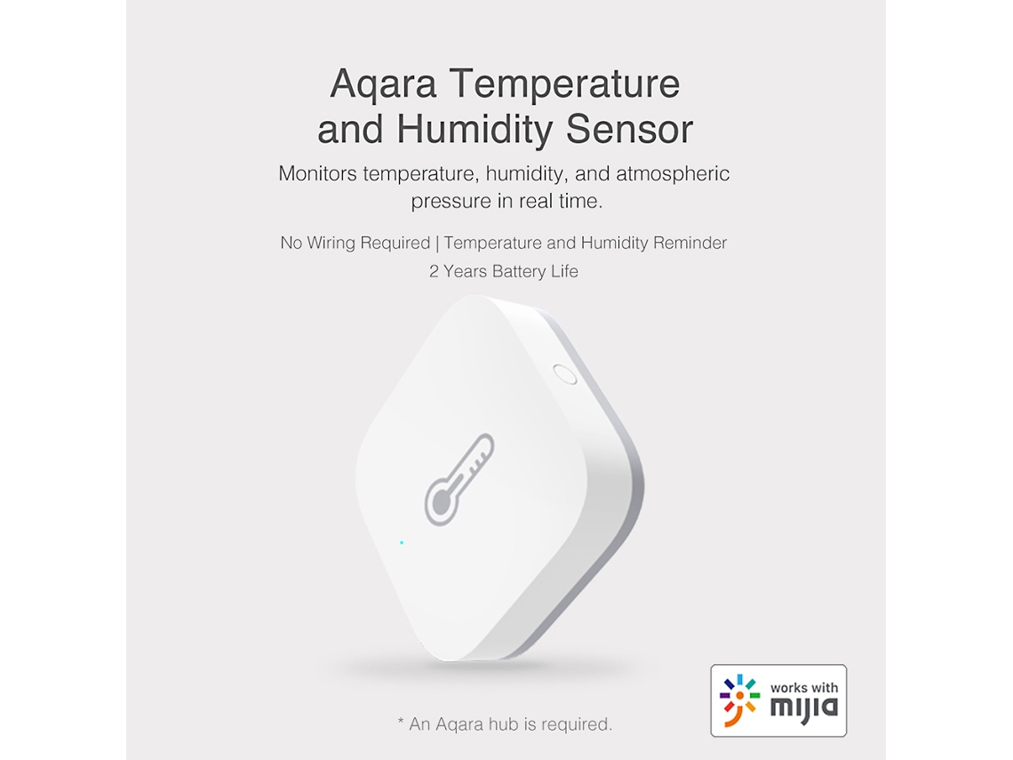 Sensor Temperatura Umidade Aqara Wifi Zigbee App