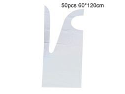 Delantal Descartável De Plástico Grosso Anti-manchas E Anti-óleo Para Cozinha, 50/100 Peças, Pe, 60x120cm/83x120cm 60cm X 120cm 50 Unidades Na Bolsa