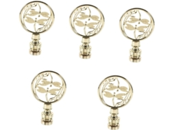 Conjunto De 5 Botões De Acabamento Para Abajur Com Design Exclusivo Em Metal Em Formato De Libélula.