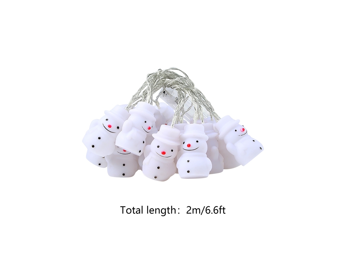 Enfeite De Natal Boneco Luzes Cortina Janela Branco*