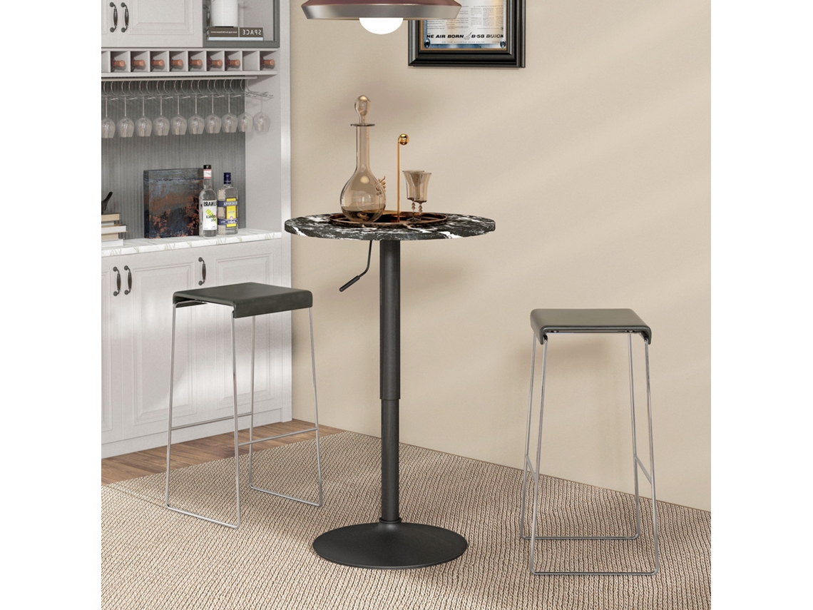 Mesa De Jantar Redonda Bartisch Para 2 Pessoas Com Design Em Mármore Preto Para Cozinha E Sala De Jantar 60x60x68 93,5cm Mega Echo Trade Shop