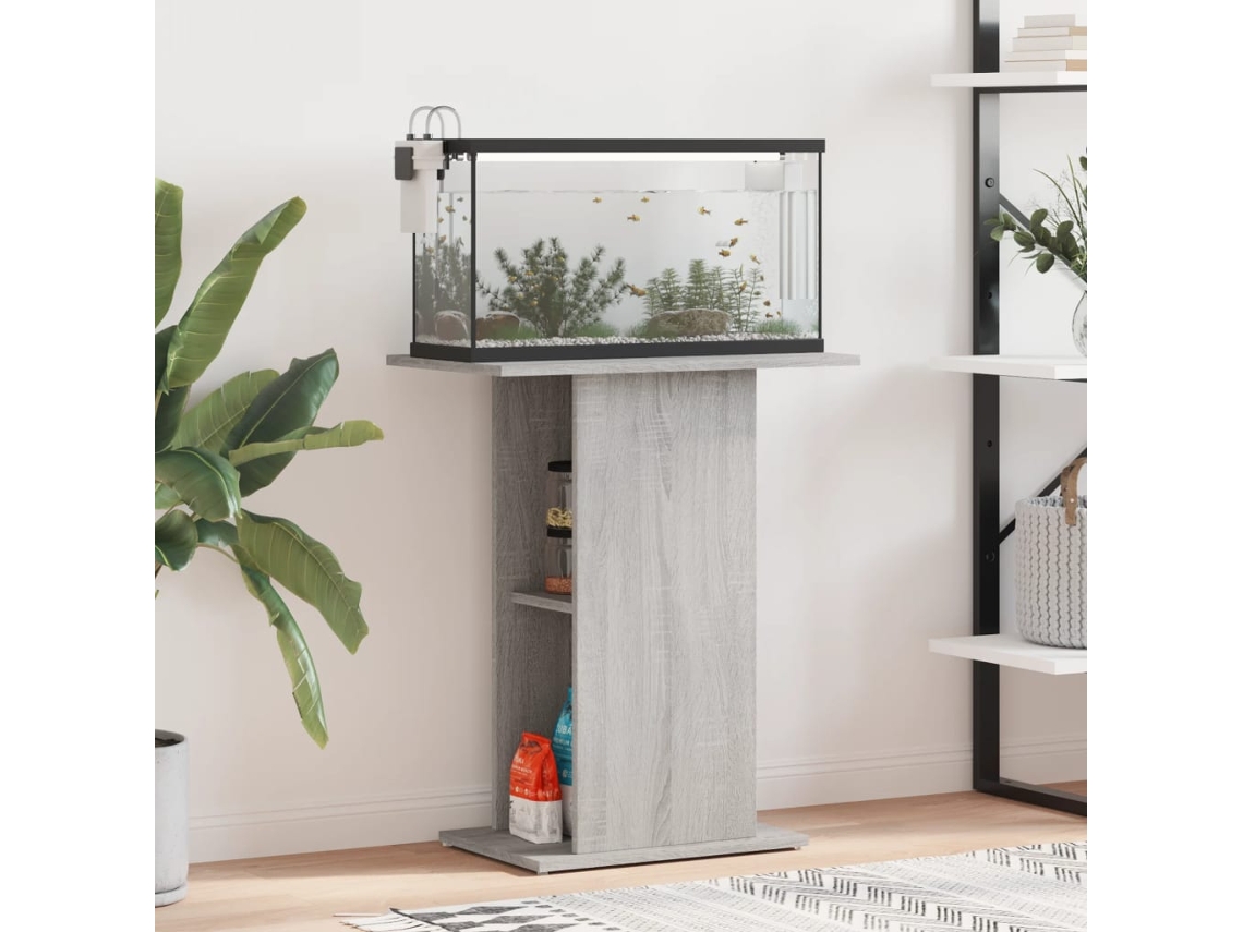 Vidaxl Suporte De Aquário 60,5x36x72,5 Cm Deriv. Madeira Cinza Sonoma