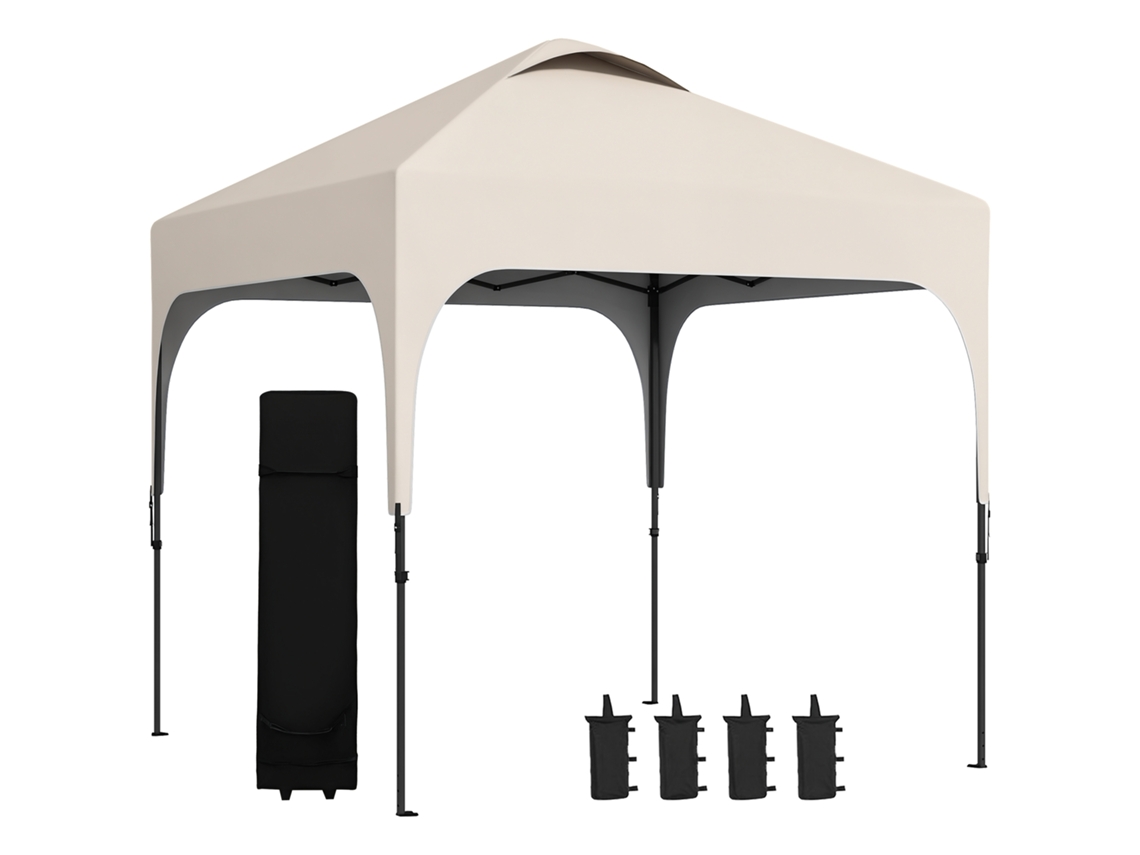 Pérgola Jardim 2.5x2.5m, Pop up, Desmontável, Altura Ajustável, Oxford UV50+, Aço, Saco BTFORUS