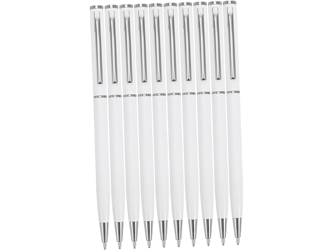 Conjunto De 10 Canetas Esferográficas Rotativas Elegantes Com Tinta