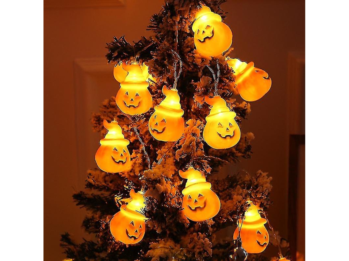 Luzes de corda de abóbora de Halloween Slowmoose alimentadas por bateria, decorações para festas internas e externas