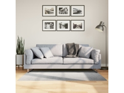 Vidaxl Tapete De Pelo Curto Iza Visual Escandinavo 80x150 Cm Cinzento