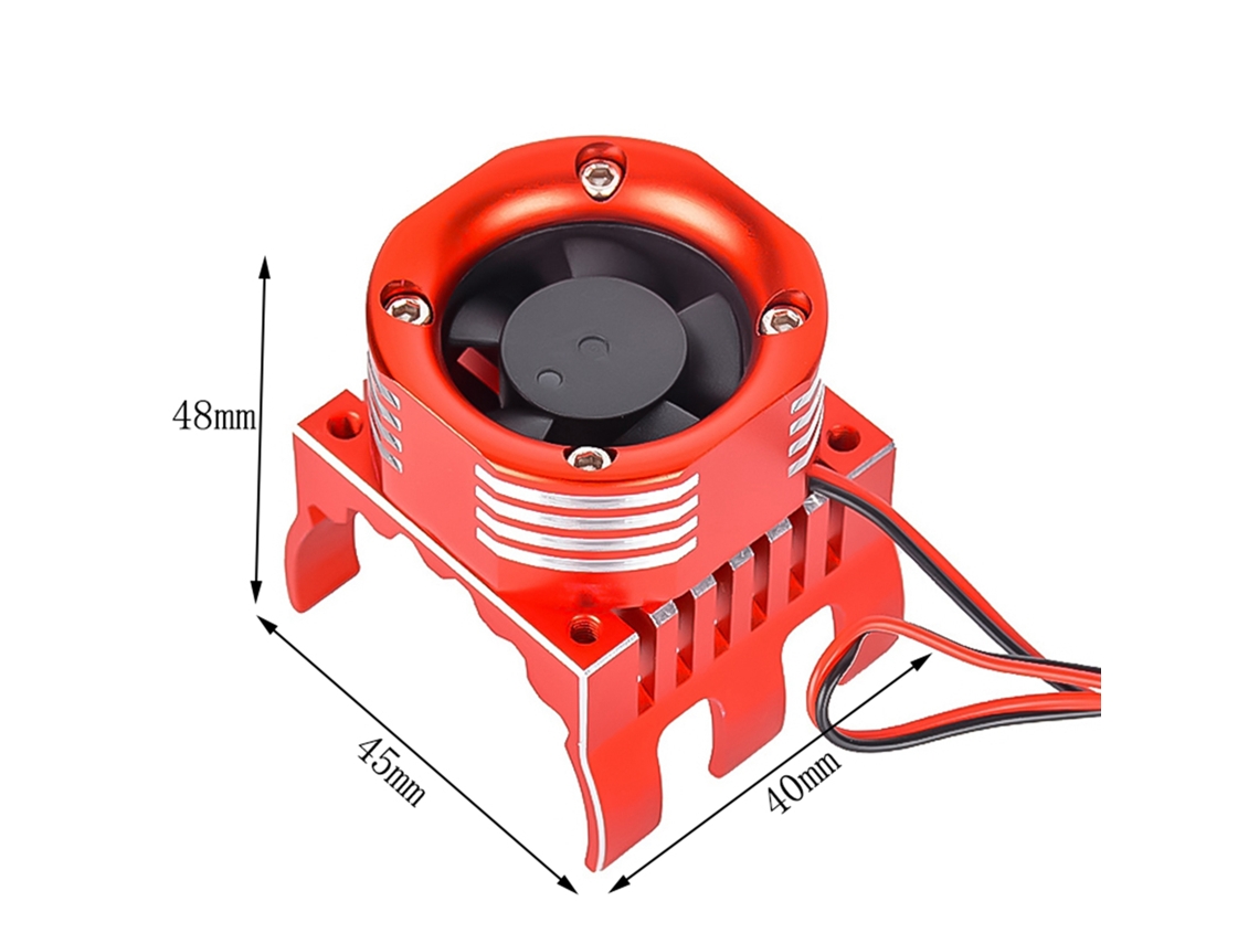 Vento Carro Controle Remoto Alumínio Led Vermelho