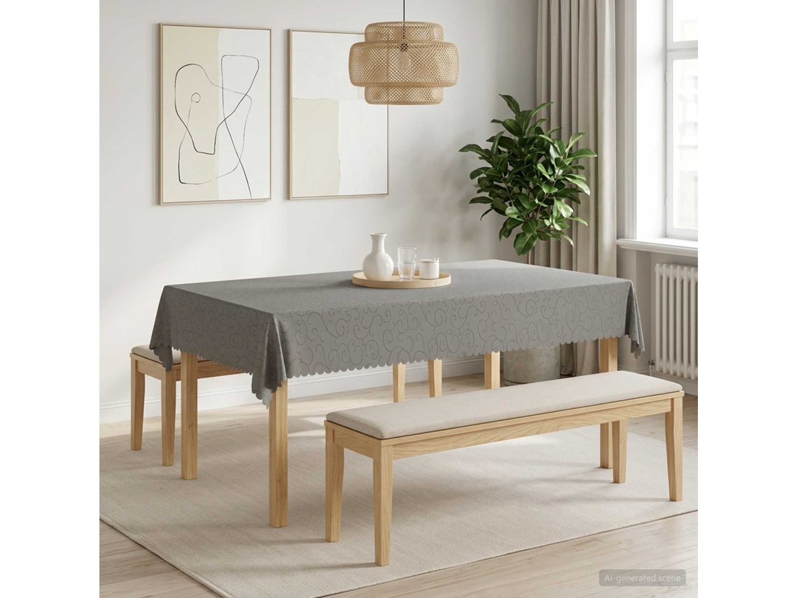 Vidaxl Toalha De Mesa Retangular Cinzento-claro 110 X 180 Cm