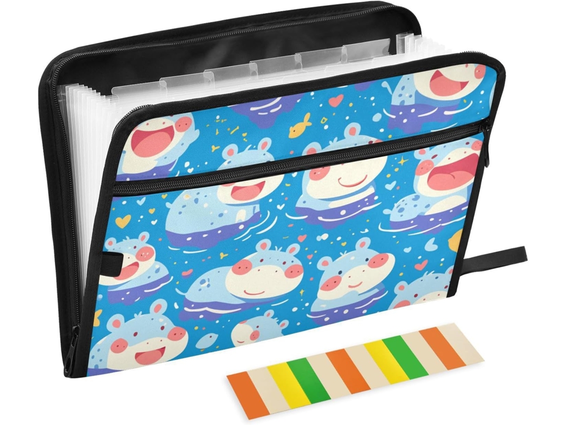Pastas Expansíveis Com 13 Bolsos, Tamanho A4 E Carta, Com Fecho De Zíper Sala Aula, Casa, Escritório E Viagens