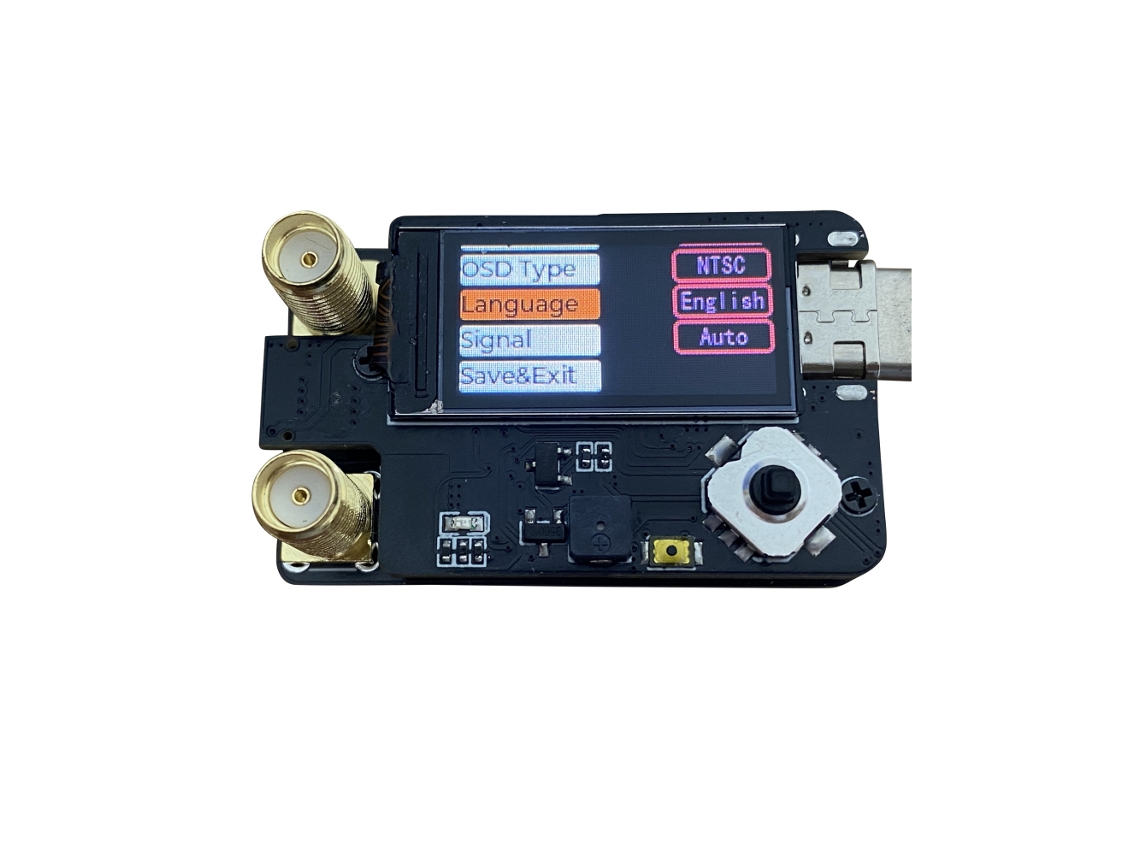 Adaptador Receptor Duplo Fpv 5.8ghz 4.9 6ghz 24 a 48 Canais Recepção Aprimorada para Óculos Fpv Fatshark Skyzone Hdzero Dji MDUG