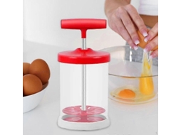 Batedor Universal Para Cremes, Com Cabo De Silicone Antiderrapante, Batedor Manual Para Uso Doméstico. Vermelho