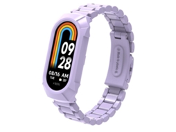 Bracelete para Xiaomi Smart Band 9/9 Nfc/8/8 Nfc XIAOMOYU em Plástico com Três Contas Roxo Claro