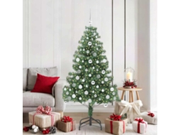 Vidaxl Árvore De Natal Com 300 Leds Com Suporte Verde 180 Cm Pvc