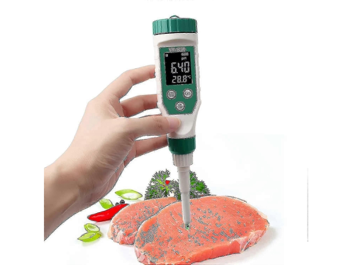 Medidor De Ph Para Alimentos, Alta Precisão Com Lcd E Compensação De Temperatura