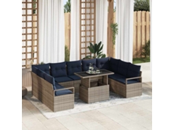 Vidaxl Conjunto De Sofá De Jardim 10 Unid. 9-número De Lugares