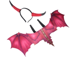 Tiara Com Chifres De Diabo - Fantasia Cosplay - Fantasia Inflável - Fantasia De Asas De Dragão